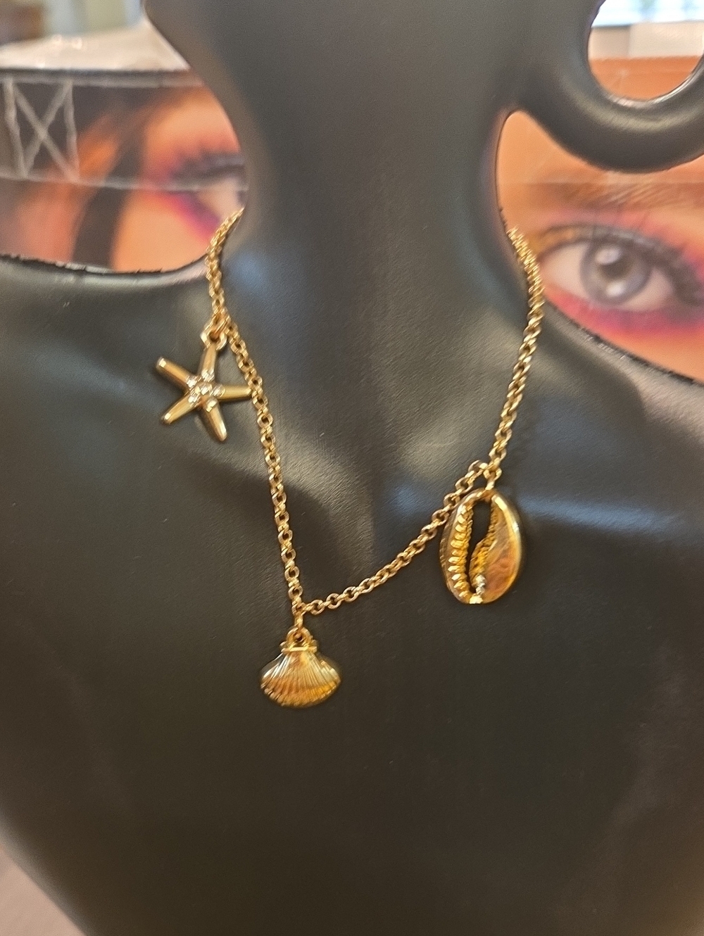 Beach Boho Gold Shell Anklet Chain [1384]
